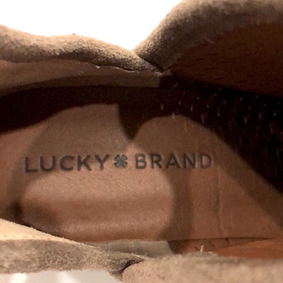 Lucky Brand Baley Suede Leather Perforated Booties - Picture 7 of 8
